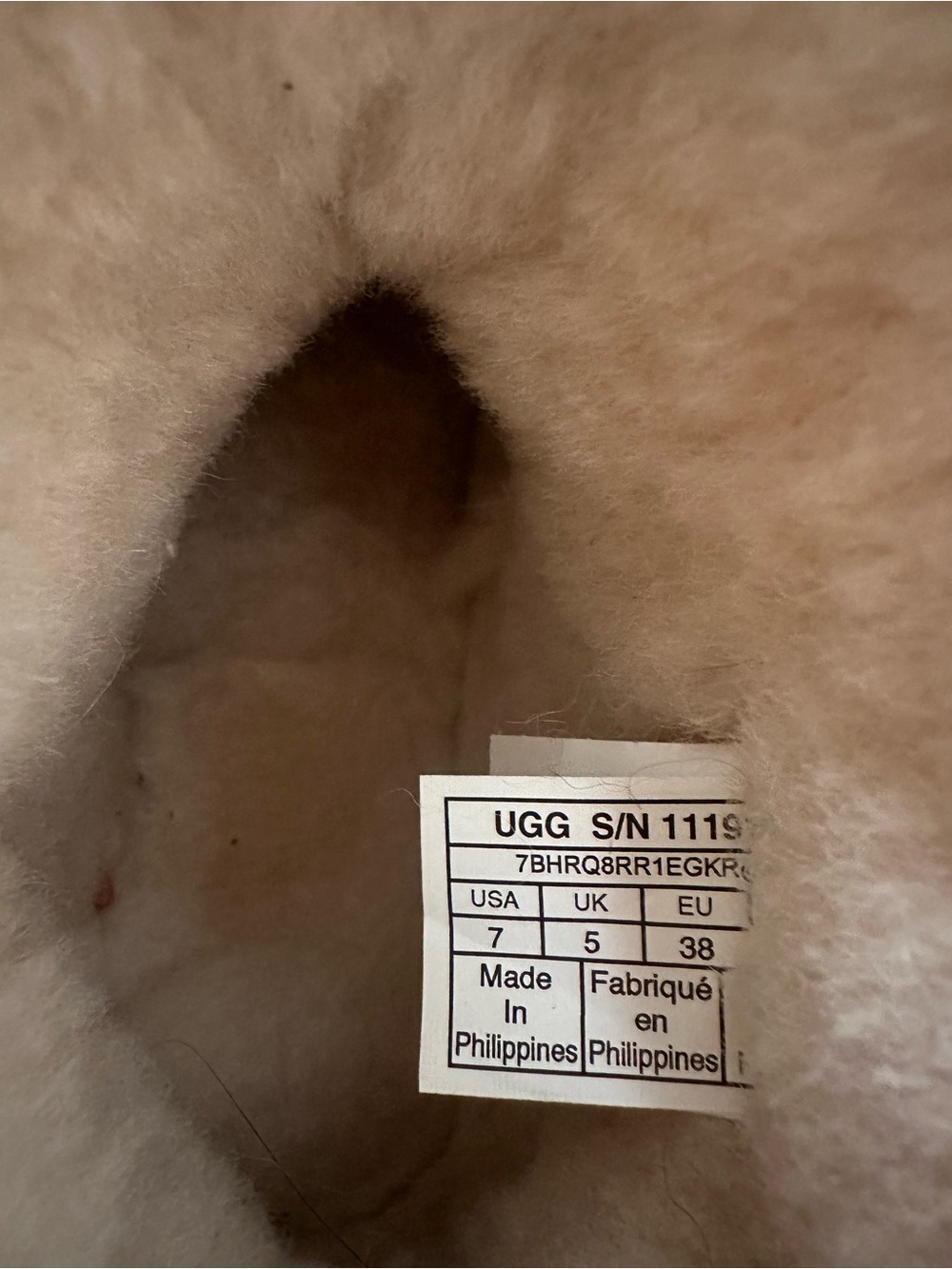 UGG Women's Short Fur Cuff Boots in Cream and Tan - Picture 5 of 5